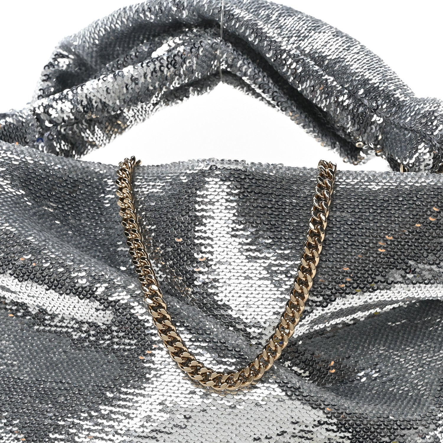 Jimmy Choo Sequin Bonny Shoulder Bag Silver 7 of 9
