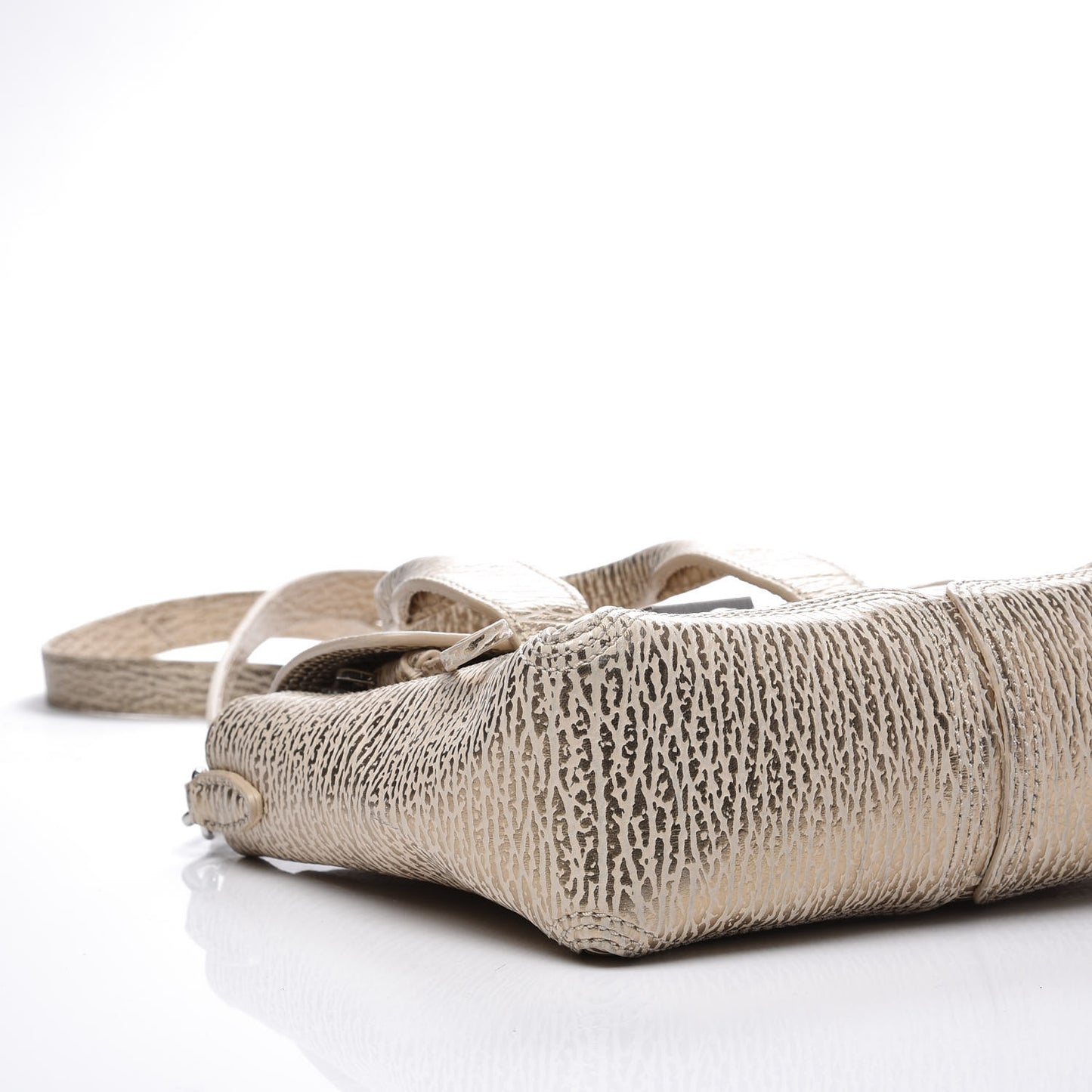 3.1 Textured Calfskin Mini Pashli Satchel Nude Platinum