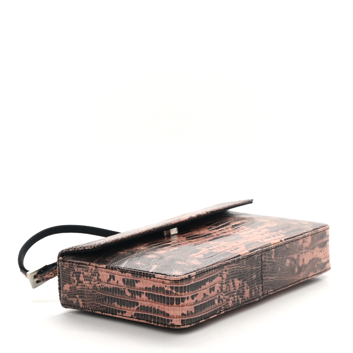 Prada Lizard Satin Strap Clutch Petalo 4 of 7