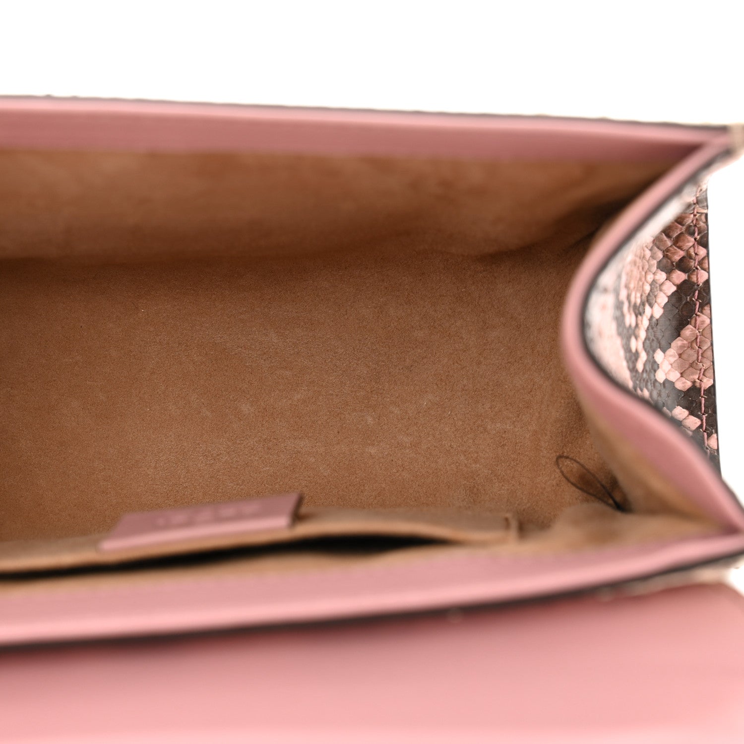 Gucci Snakeskin Small Padlock Shoulder Bag Gold Beige Pink 5 of 13