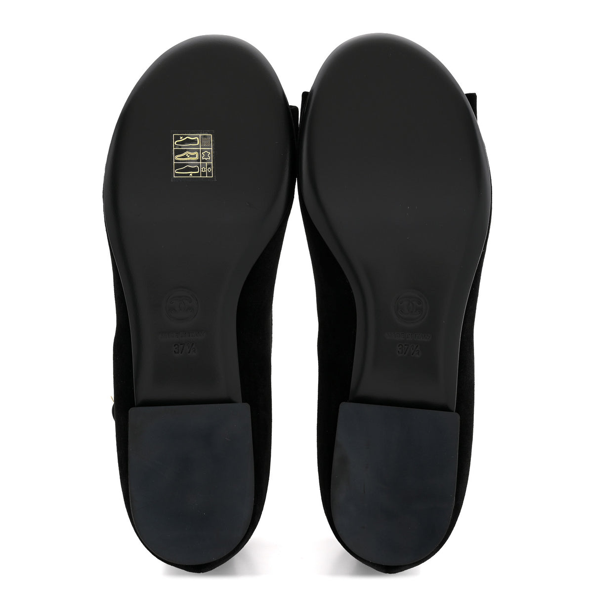 Velvet Strass CC Bow Mary Jane Flats 37.5 Black