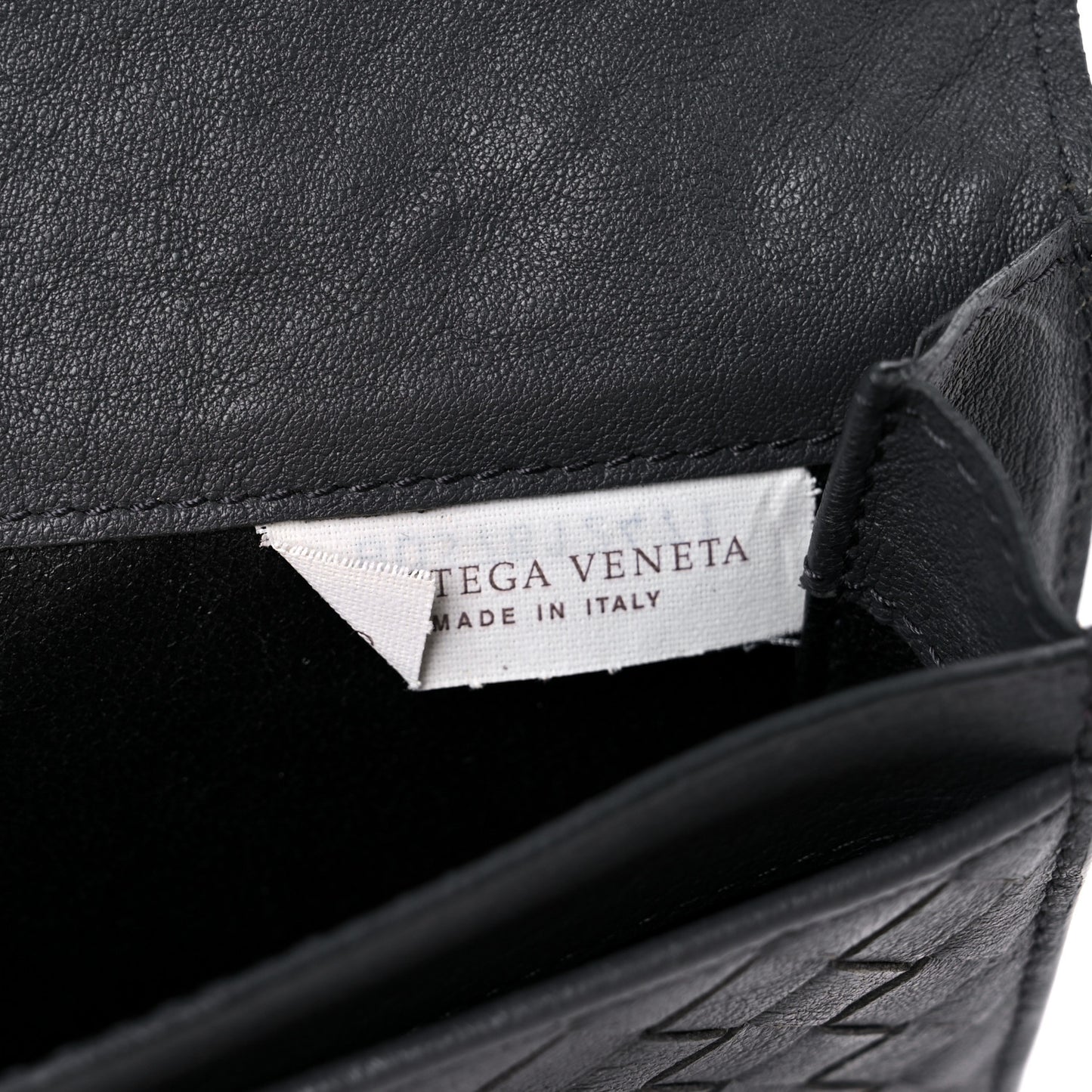 Nappa Intrecciato Flap Wallet Grey