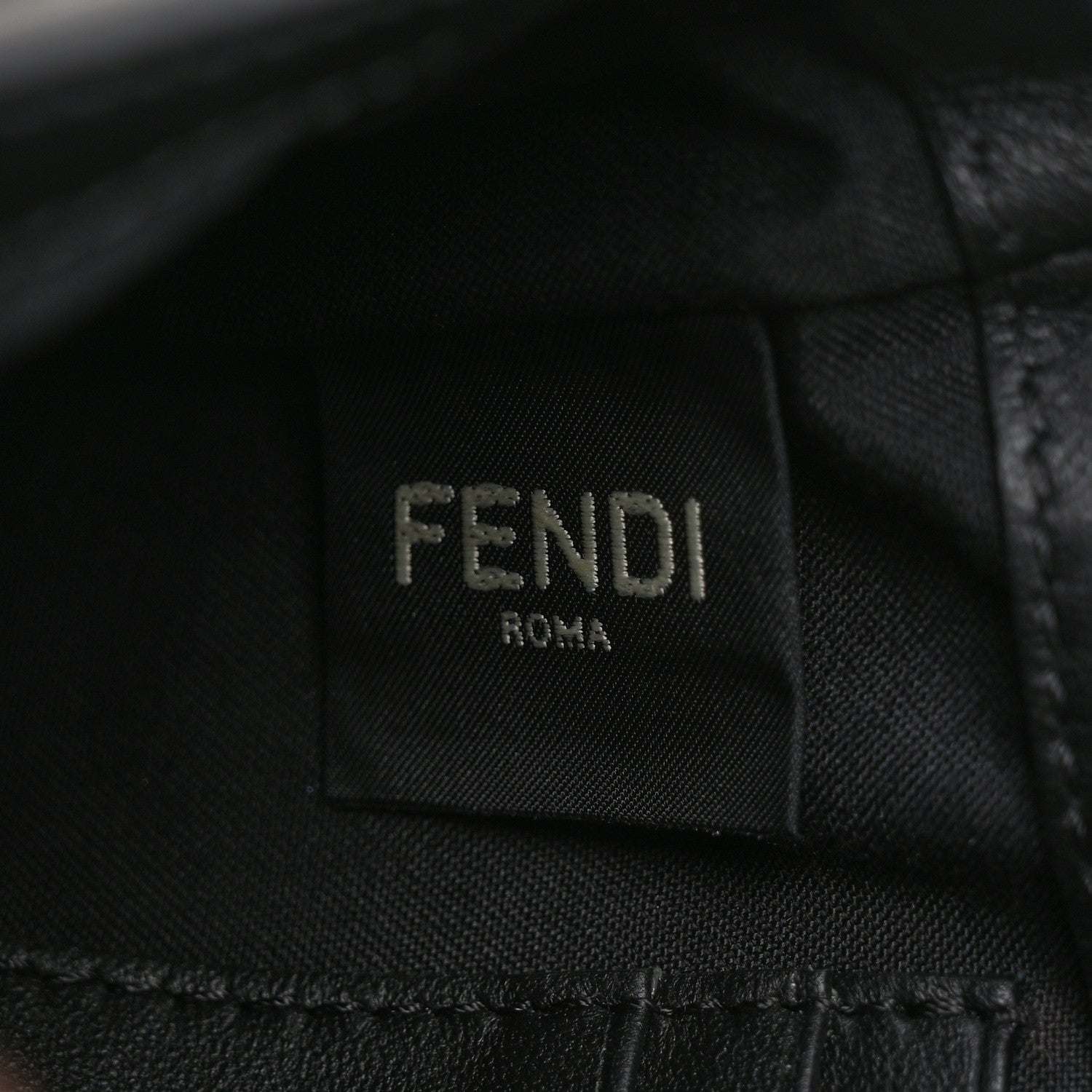 Fendi Nappa FF 1974 Embossed Mini Baguette Black 7 of 10