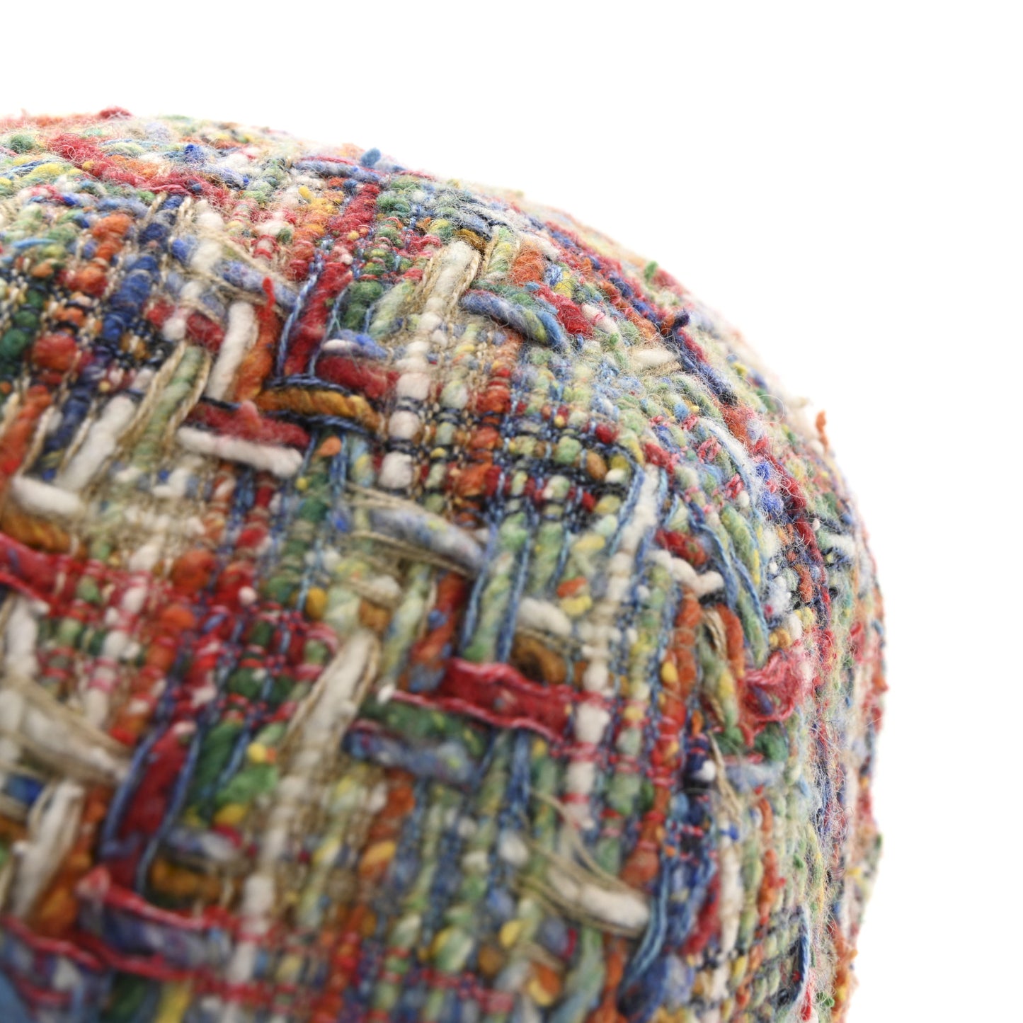 Tweed CC Enamel Cap Hat Red Multicolor