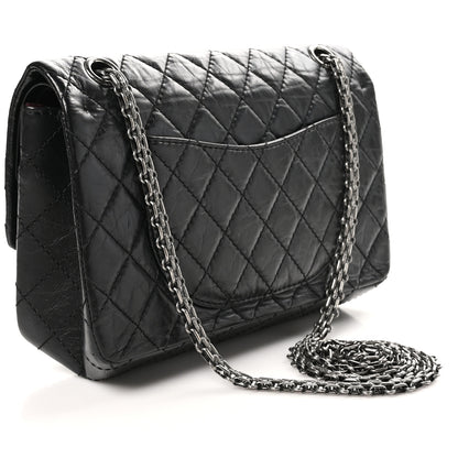 Chanel Aged Calfskin Quilted 2.55 Reissue 225 Flap Black 3 of 11