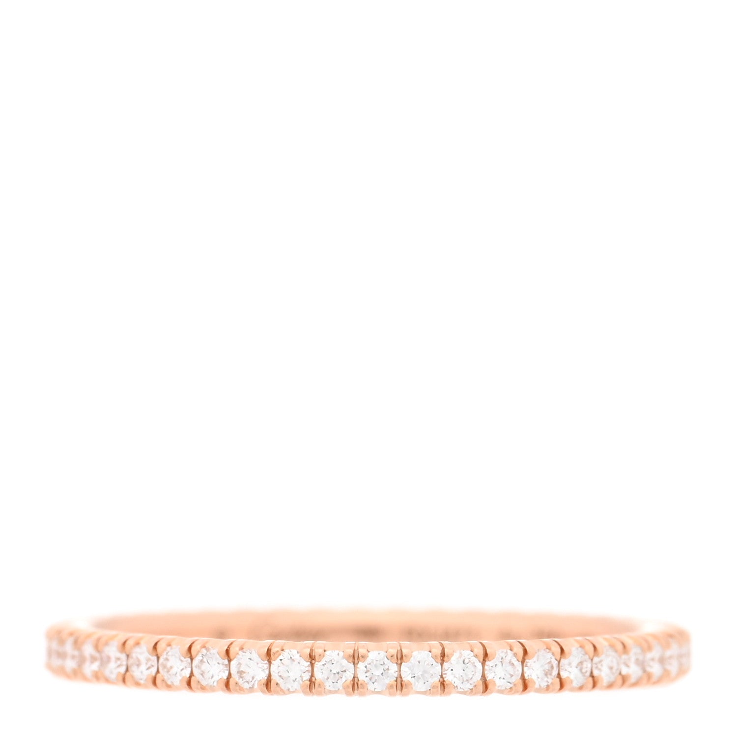 Cartier 18K Pink Gold Diamond 1.5mm Etincelle de Cartier Wedding Band Ring 49 5 1 of 4