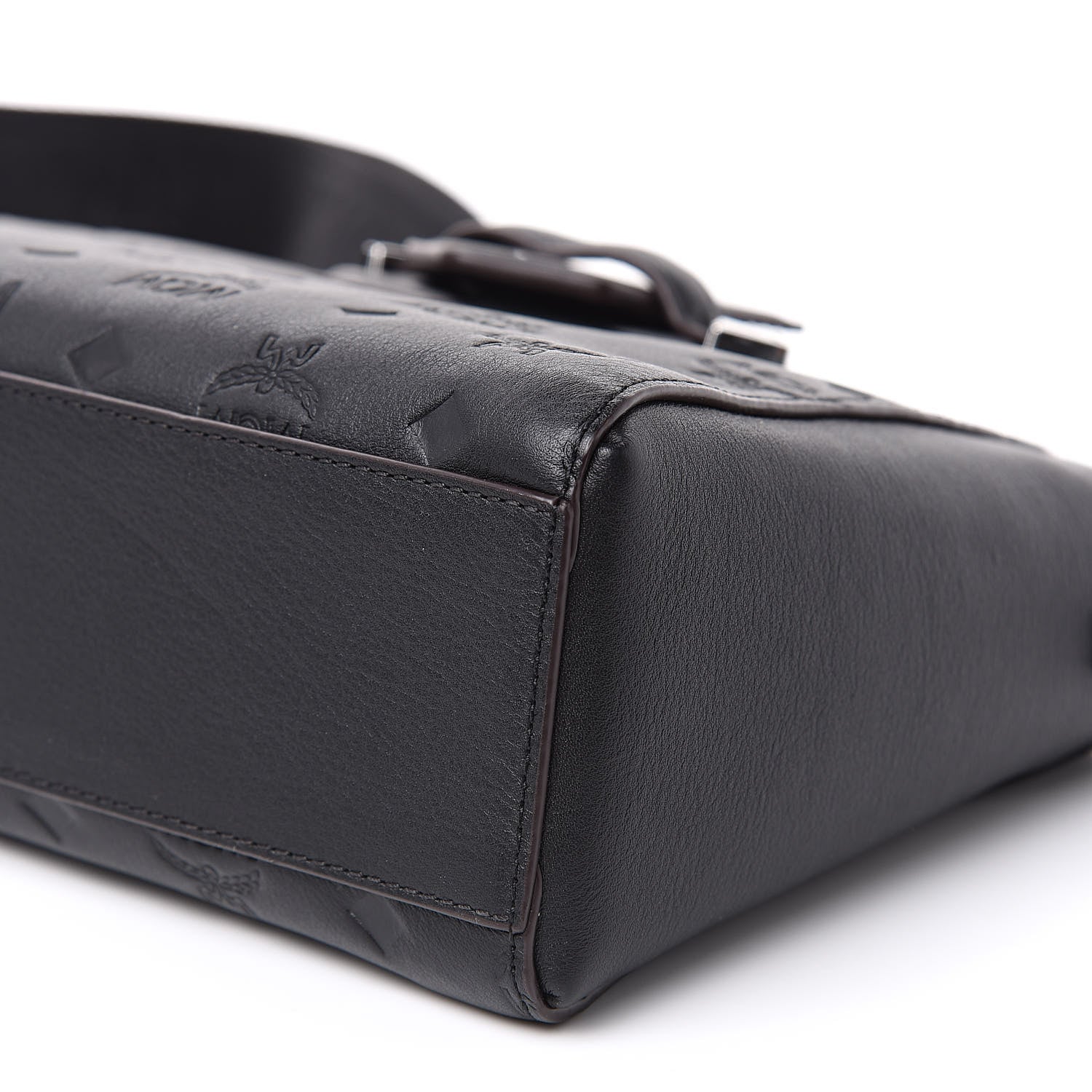 MCM Calfskin Ottomar Essential Crossbody Bag Black 10 of 10