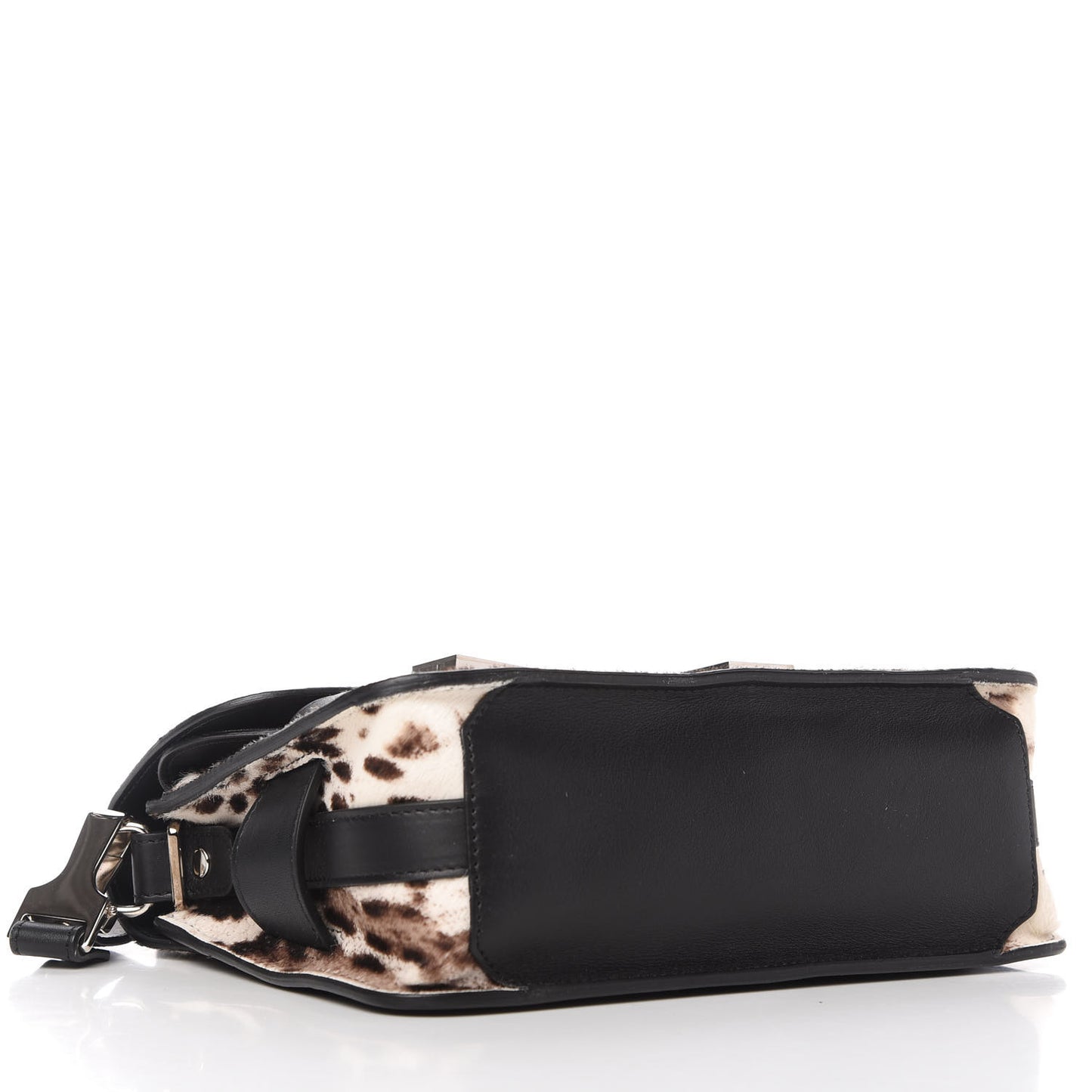 Calf Hair Leopard Print Mini PS11 Classic Shoulder Bag Black