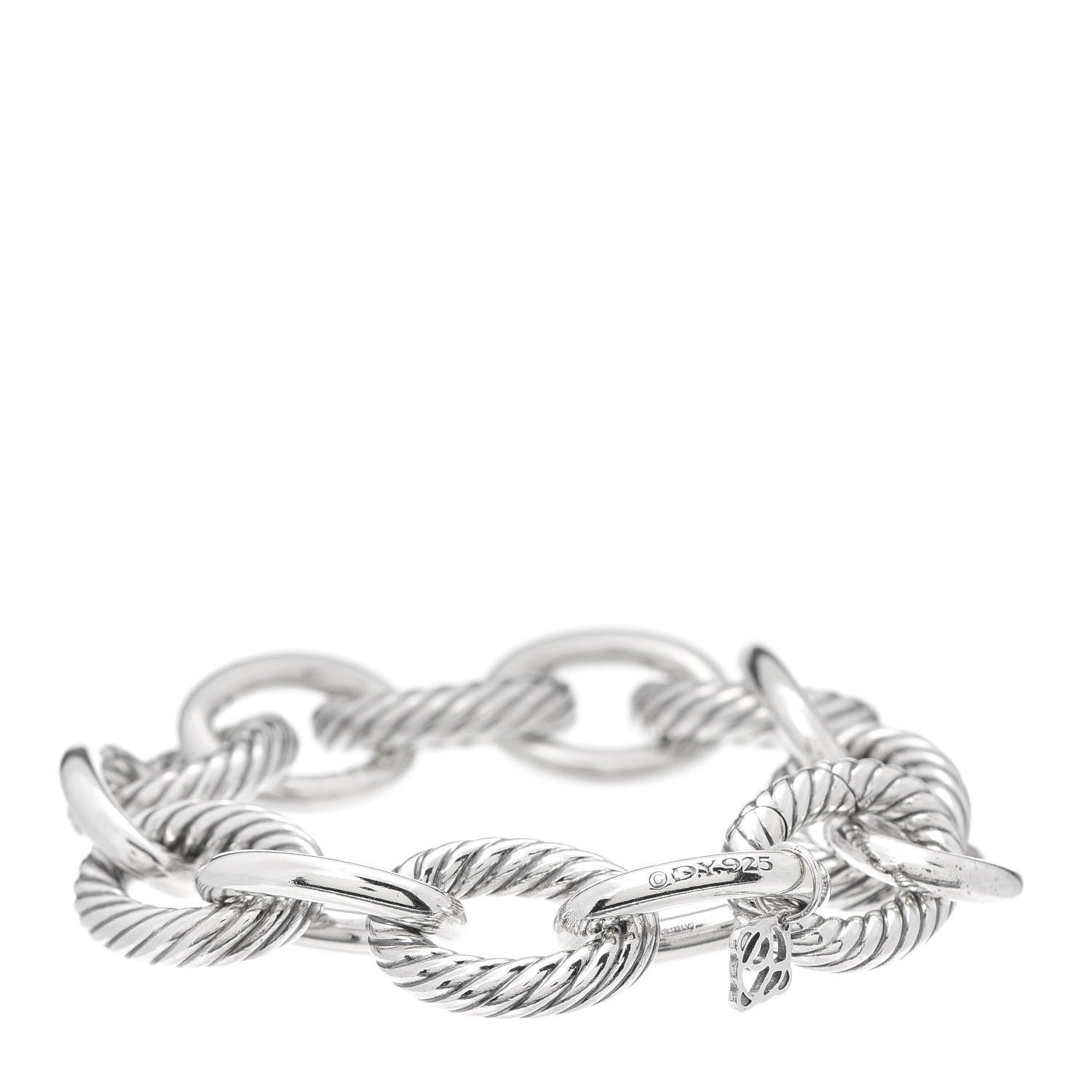 David Yurman Sterling Silver 12mm Large Oval Link Bracelet 3 of 5