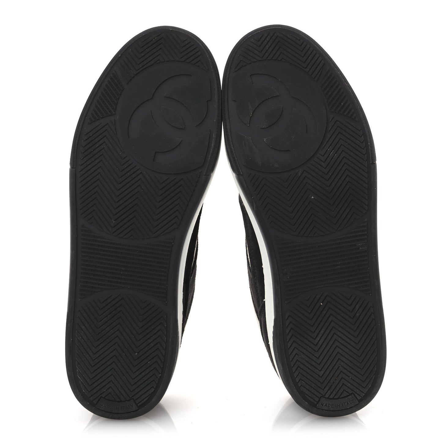 Suede Kidskin Womens CC Sneakers 40.5 Black White