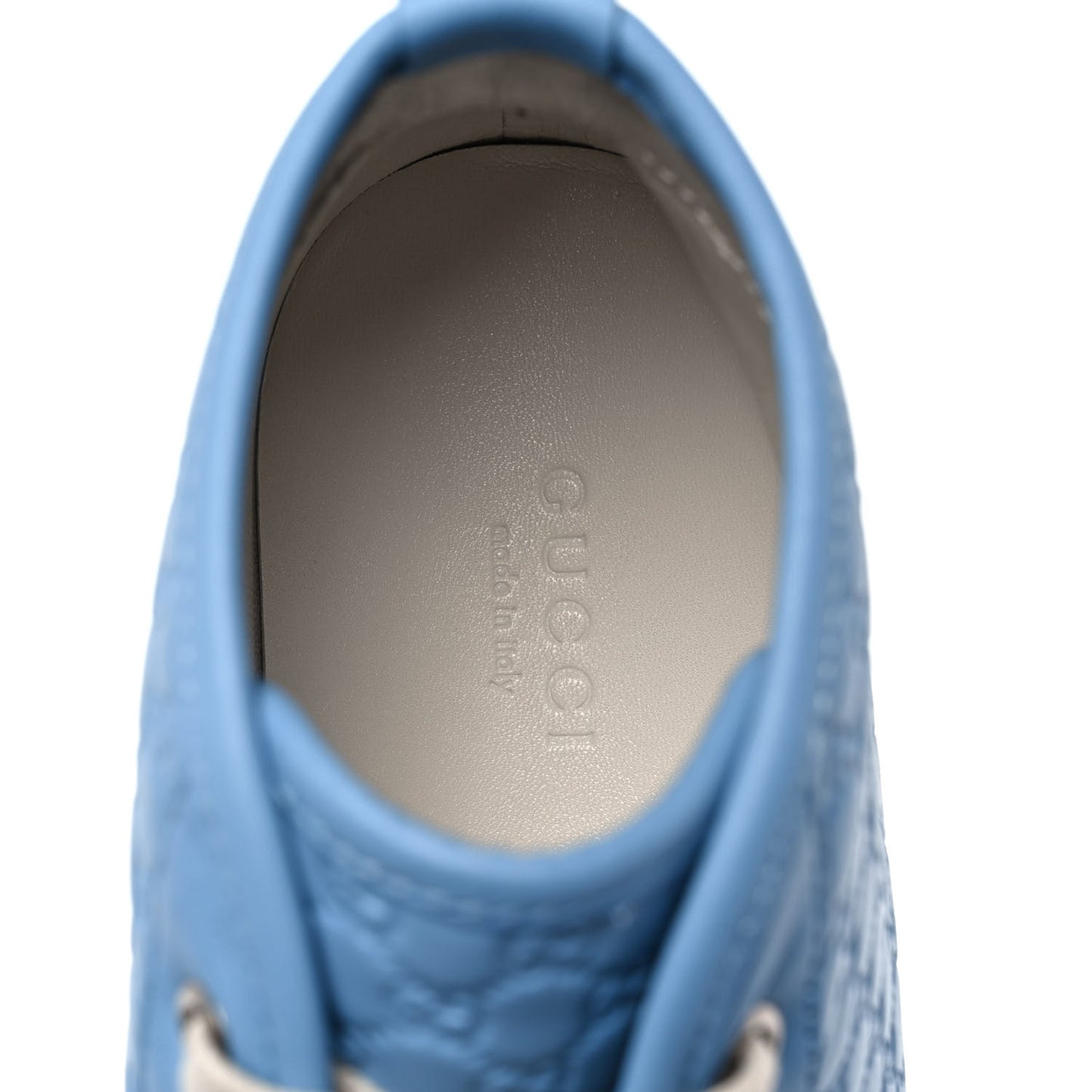 Microguccissima Womens High Top Sneakers 36 Mineral Blue