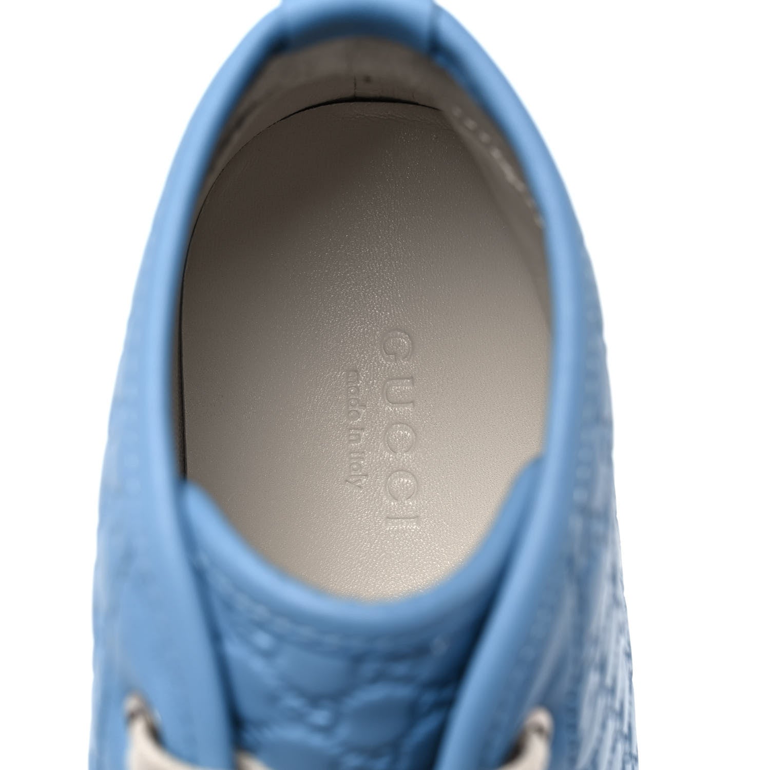 Gucci Microguccissima Womens High Top Sneakers 36 Mineral Blue 7 of 9