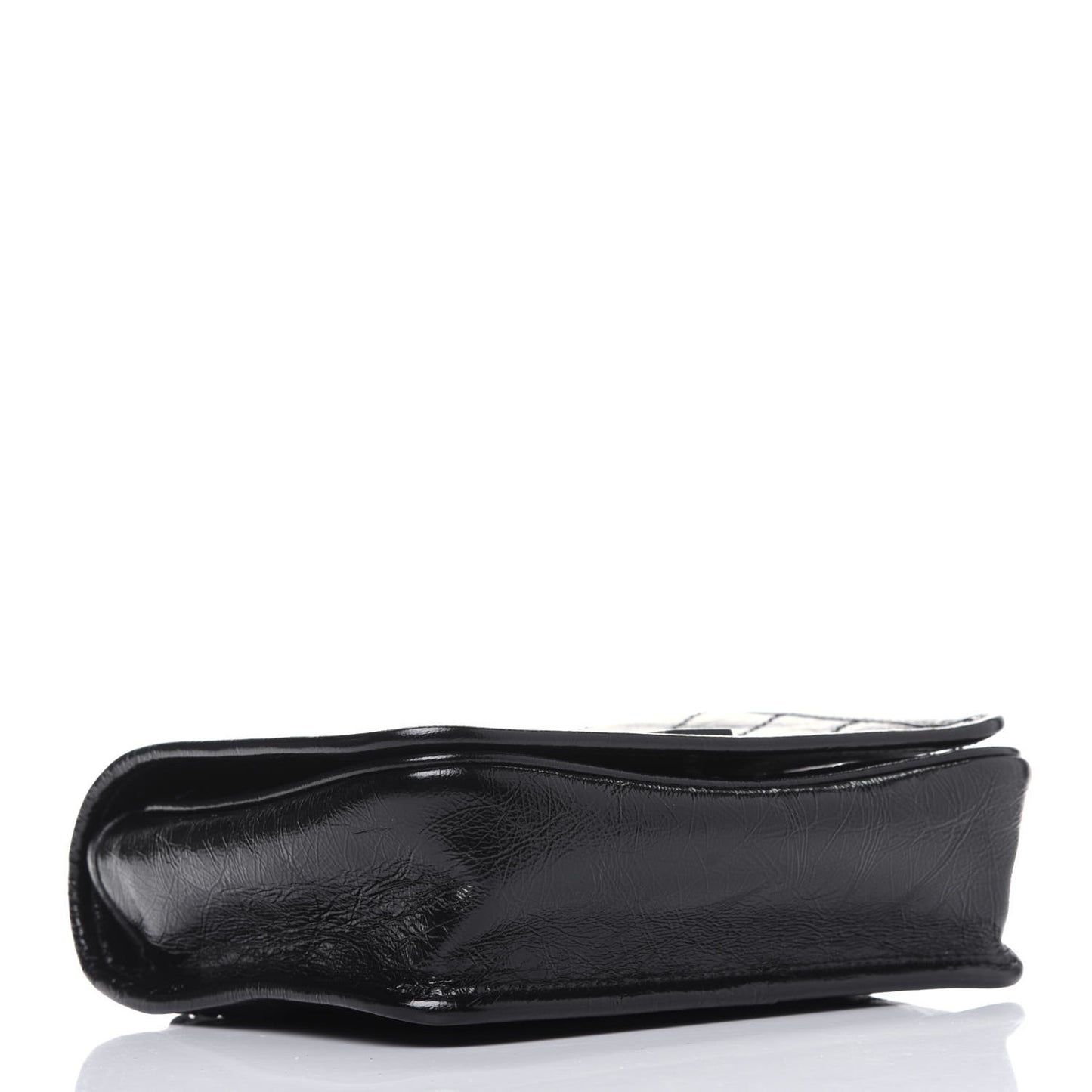 Crinkled Calfskin Matelasse Monogram Niki Chain Wallet Black