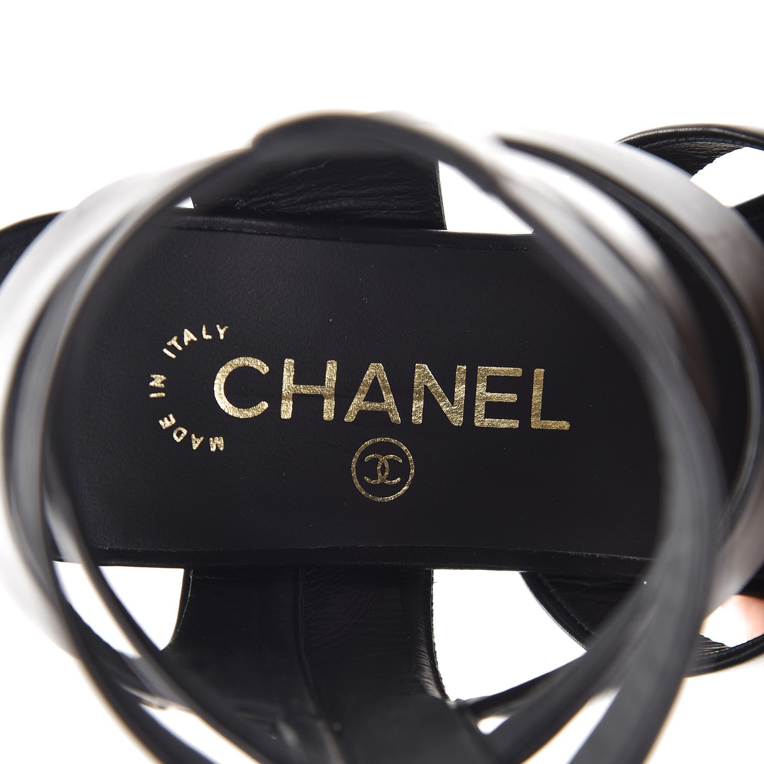 Chanel Calfskin Gladiator Sandals 38.5 Black 8 of 10