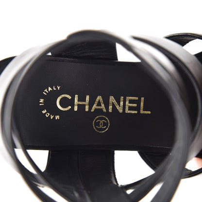 Chanel Calfskin Gladiator Sandals 38.5 Black 8 of 10
