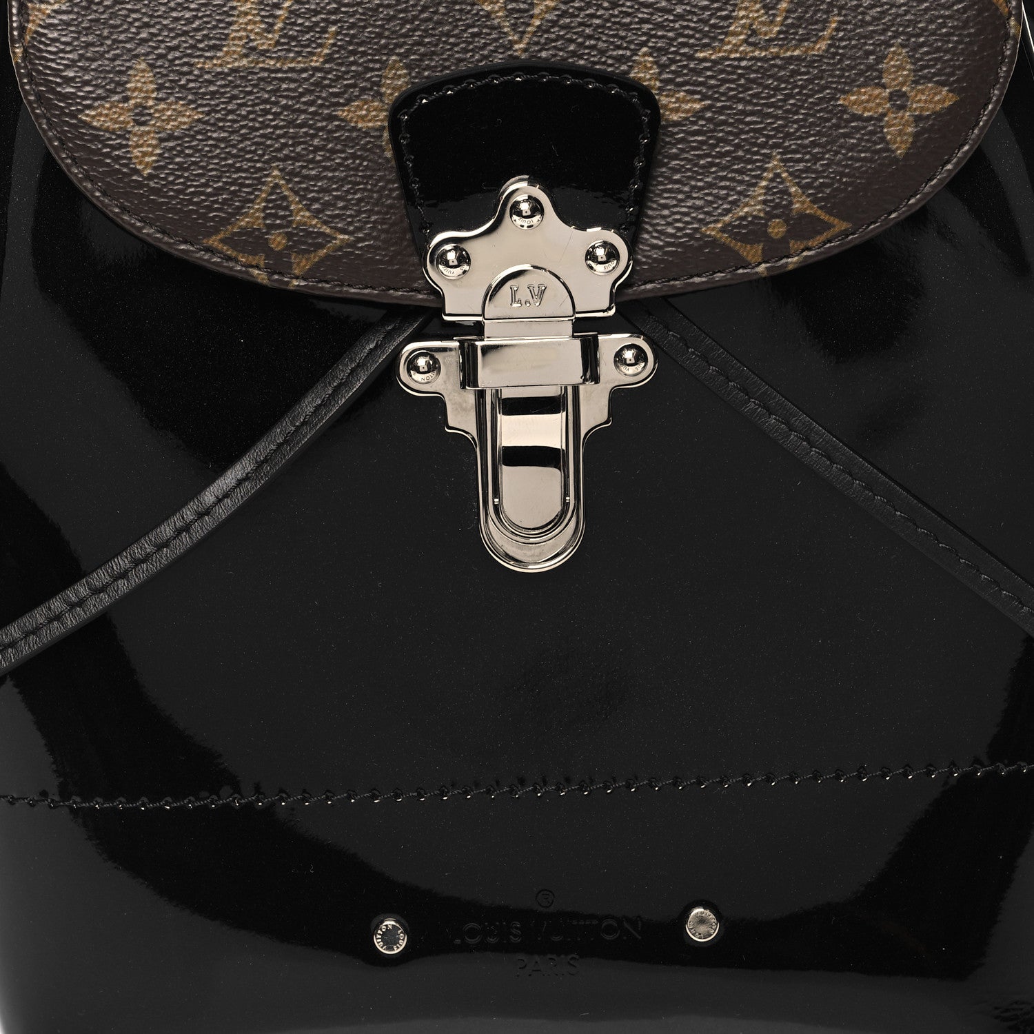 Louis Vuitton Patent Monogram Hot Springs Backpack Black 8 of 10
