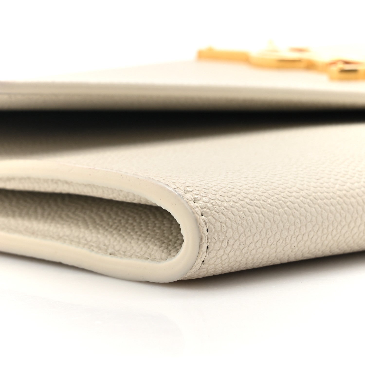 Saint Laurent Grain De Poudre Monogram Uptown Chain Wallet Crema Soft 9 of 17