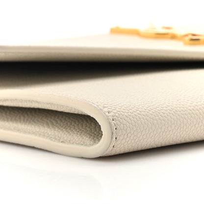 Saint Laurent Grain De Poudre Monogram Uptown Chain Wallet Crema Soft 9 of 17