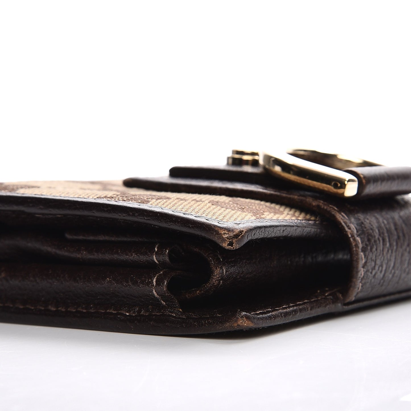 Monogram Abbey Compact Wallet Dark Brown