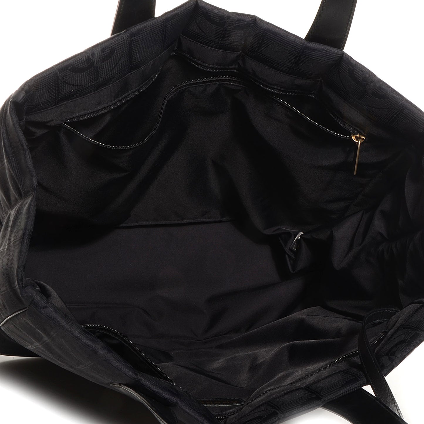 Nylon Large Travel Tote Black