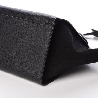 Celine Drummed Calfskin Suede Small Trapeze Black 6 of 8