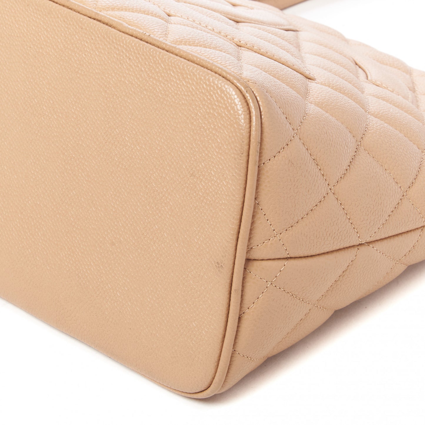 Caviar Quilted Medallion Tote Beige