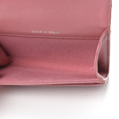 Chanel Lambskin Quilted Flap Card Holder Wallet Pink 5 of 11