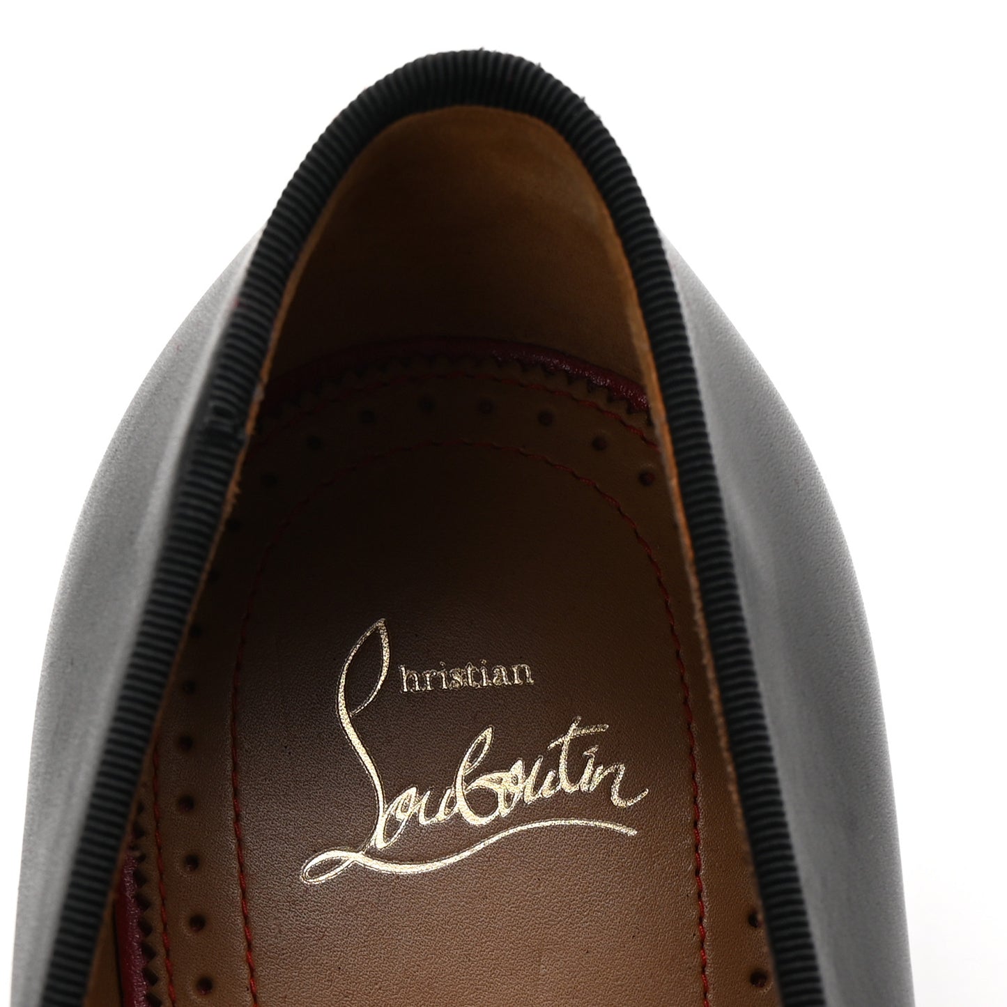 Mens Calfskin Brosse Dandelion Flat Loafers 41.5 Black