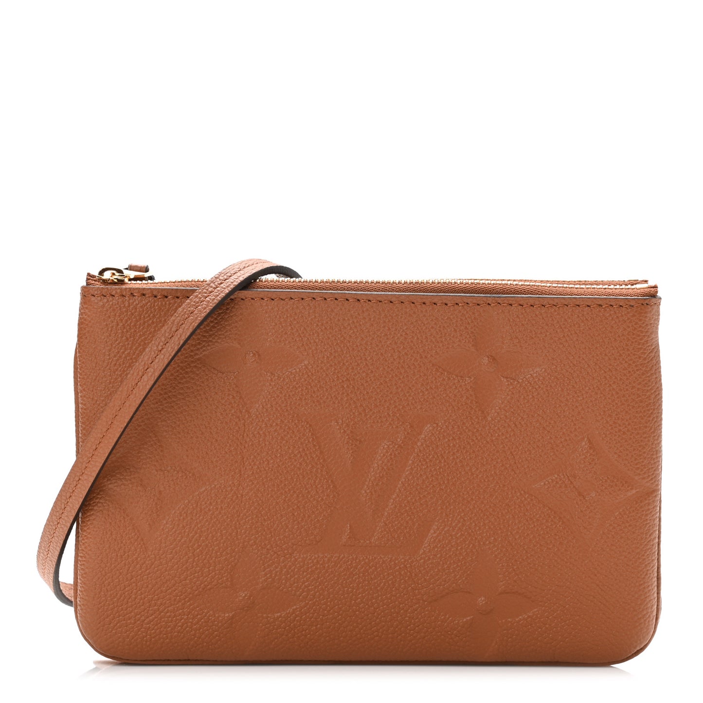 Empreinte Monogram Giant Double Zip Pochette Caramel