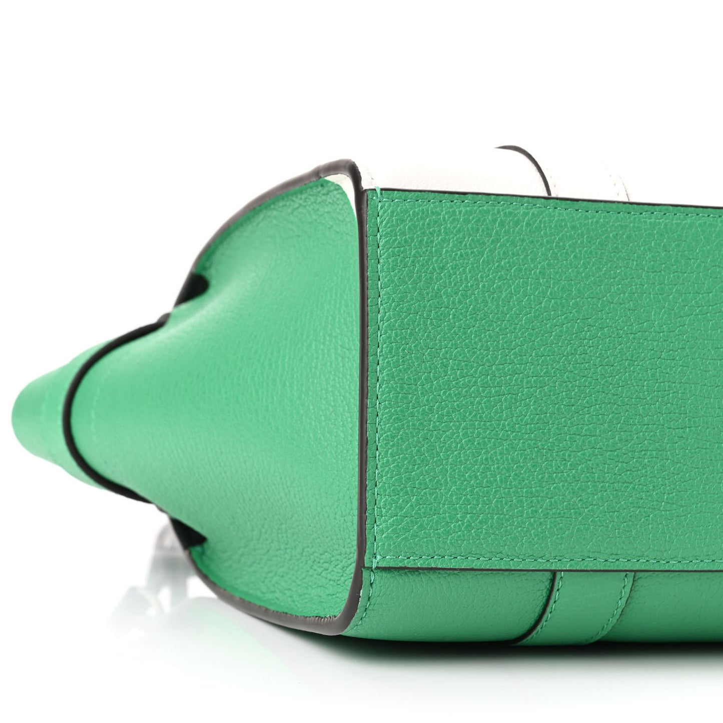 Small Classic Silky Calfskin Mini Zipped Bayswater Lawn Green White Mulberry Green