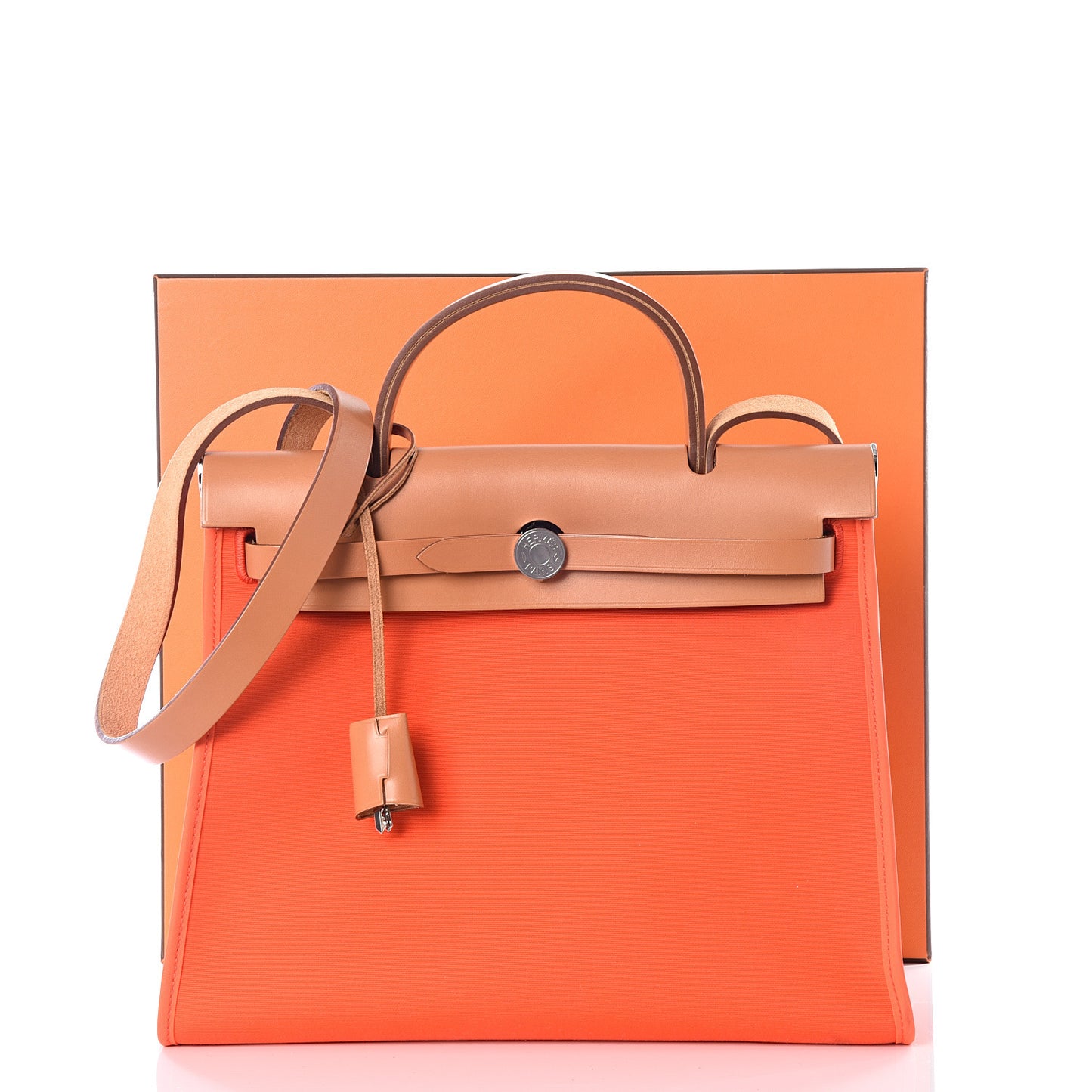 Vache Hunter Toile Herbag Zip 31 PM Capucine Fauve