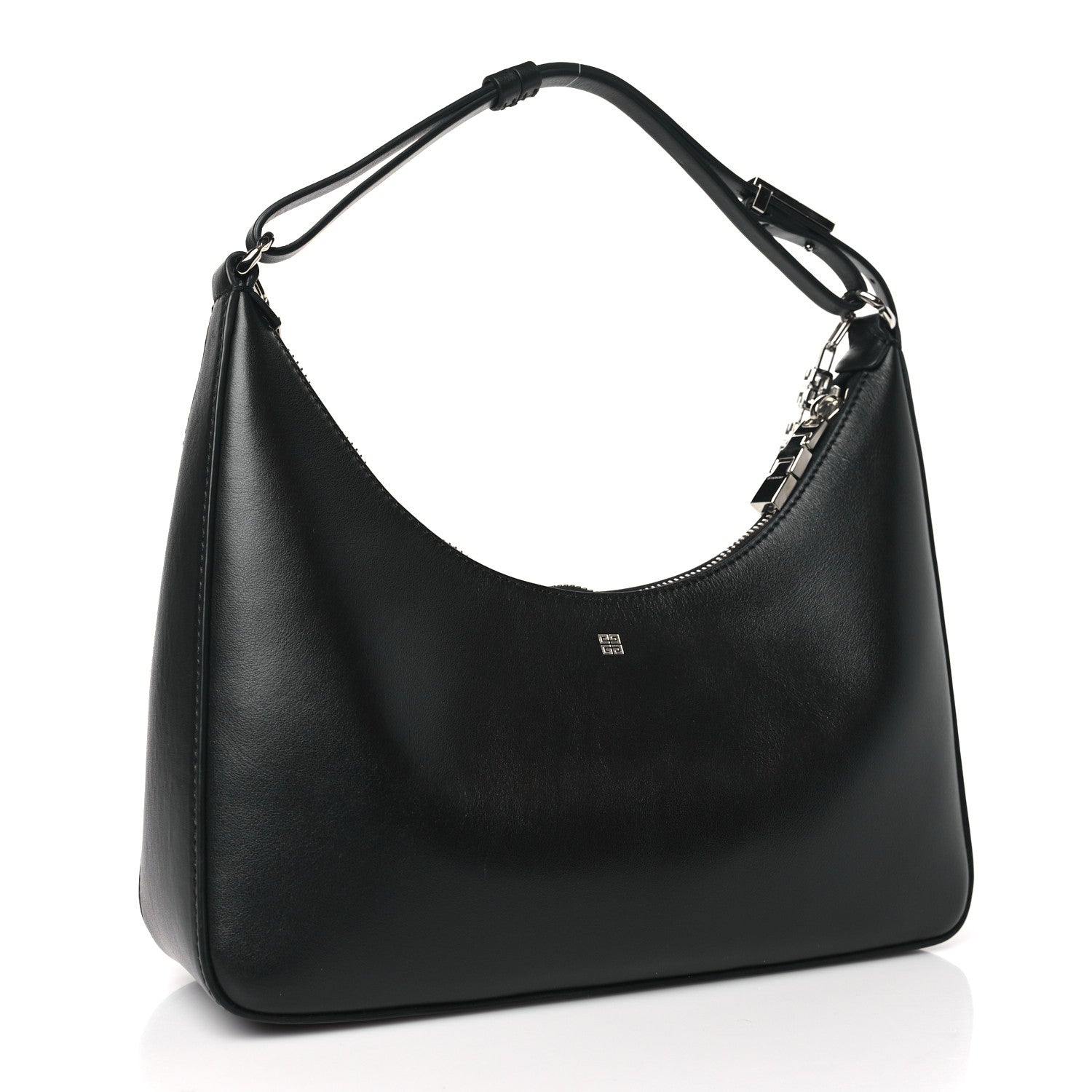 Givenchy Smooth Calfskin Small Moon Cut Out Shoulder Bag Black 3 of 9