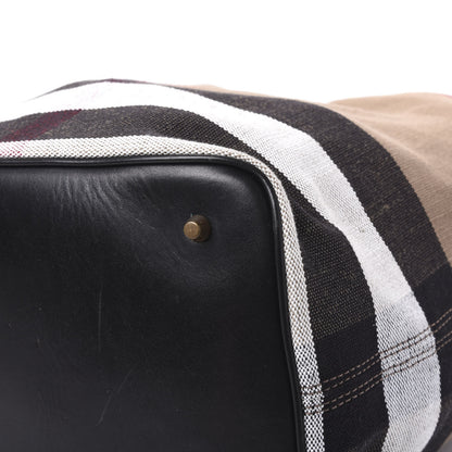 Burberry Canvas Mega Check Medium Ashby Hobo Black 6 of 12