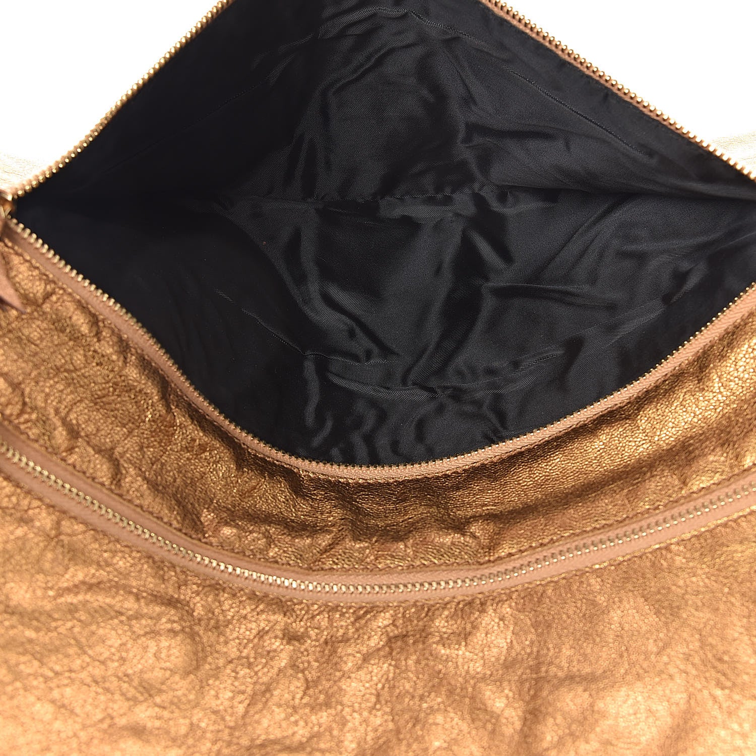 Dolce & Gabbana Metallic Calfskin Flap Clutch Gold 6 of 10