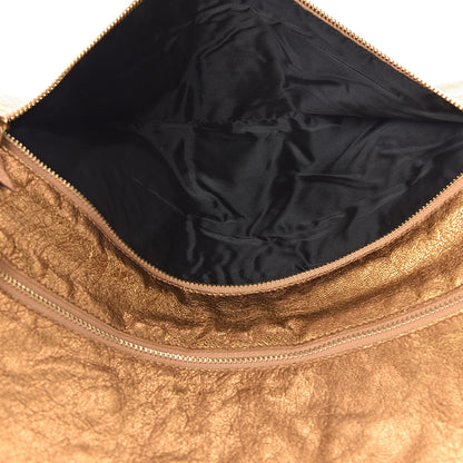 Dolce & Gabbana Metallic Calfskin Flap Clutch Gold 6 of 10