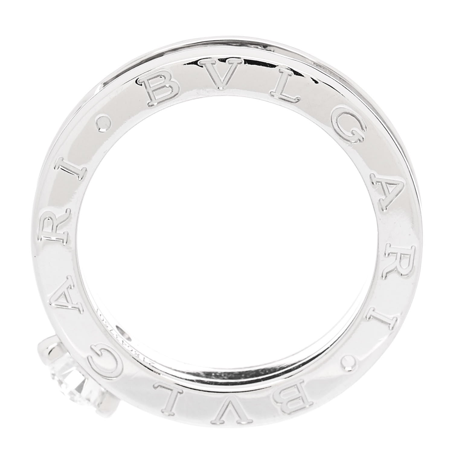 Bulgari 18K White Gold Diamond B.Zero1 Engagement Ring 51 5.75 5 of 8