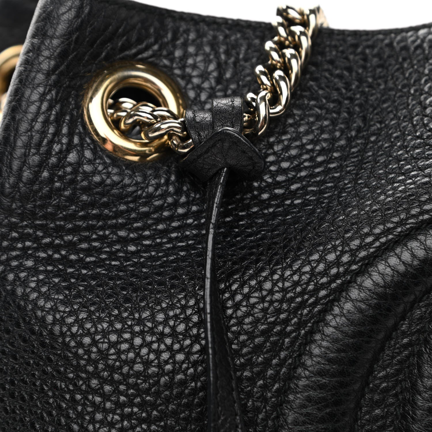 Gucci Pebbled Calfskin Medium Soho Chain Shoulder Bag Black 11 of 11