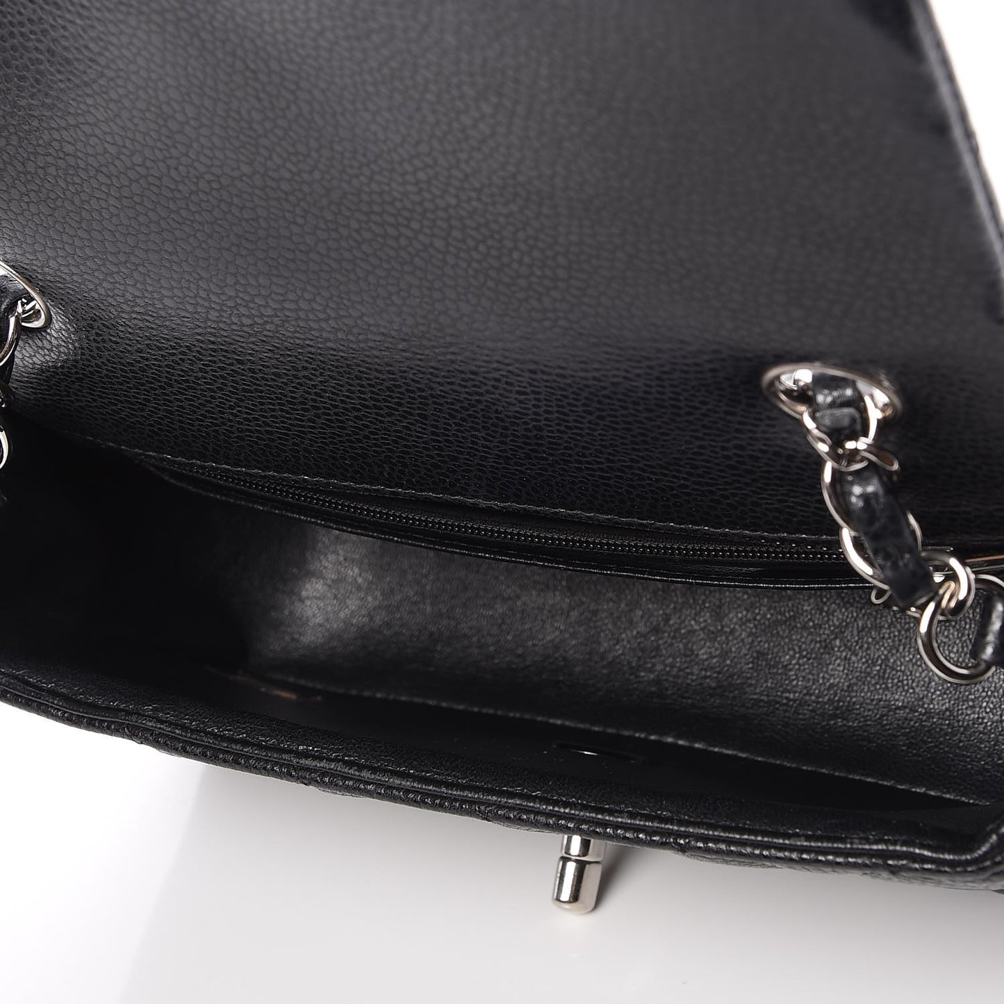 Caviar Quilted Mini Rectangular Flap Black