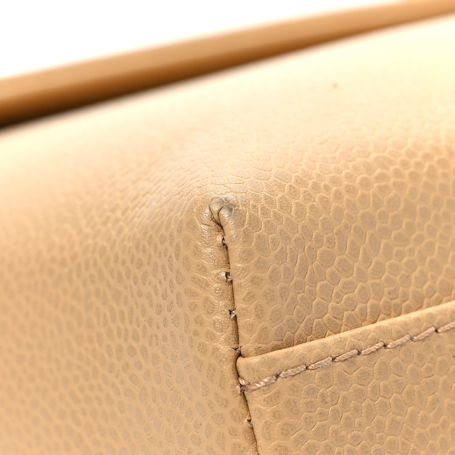 Chanel Caviar Jumbo Kelly Flap Bag Beige 7 of 8