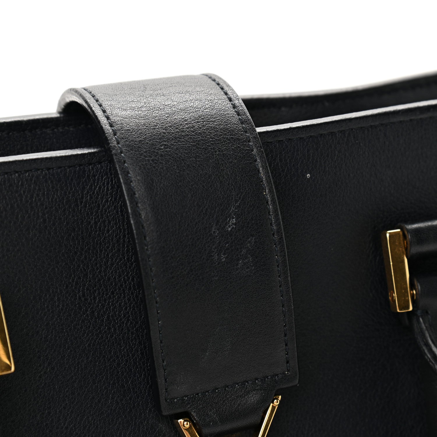 Saint Laurent Smooth Calfskin Small Monogram Cabas Black 10 of 10
