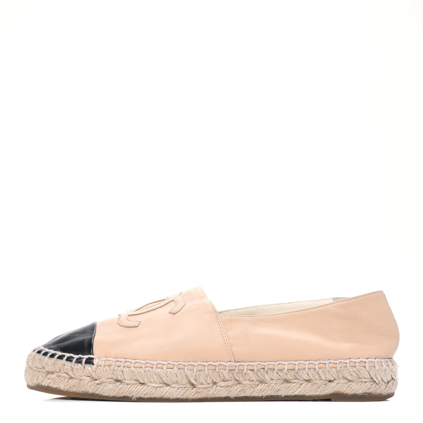 Lambskin CC Espadrilles 39 Beige Black