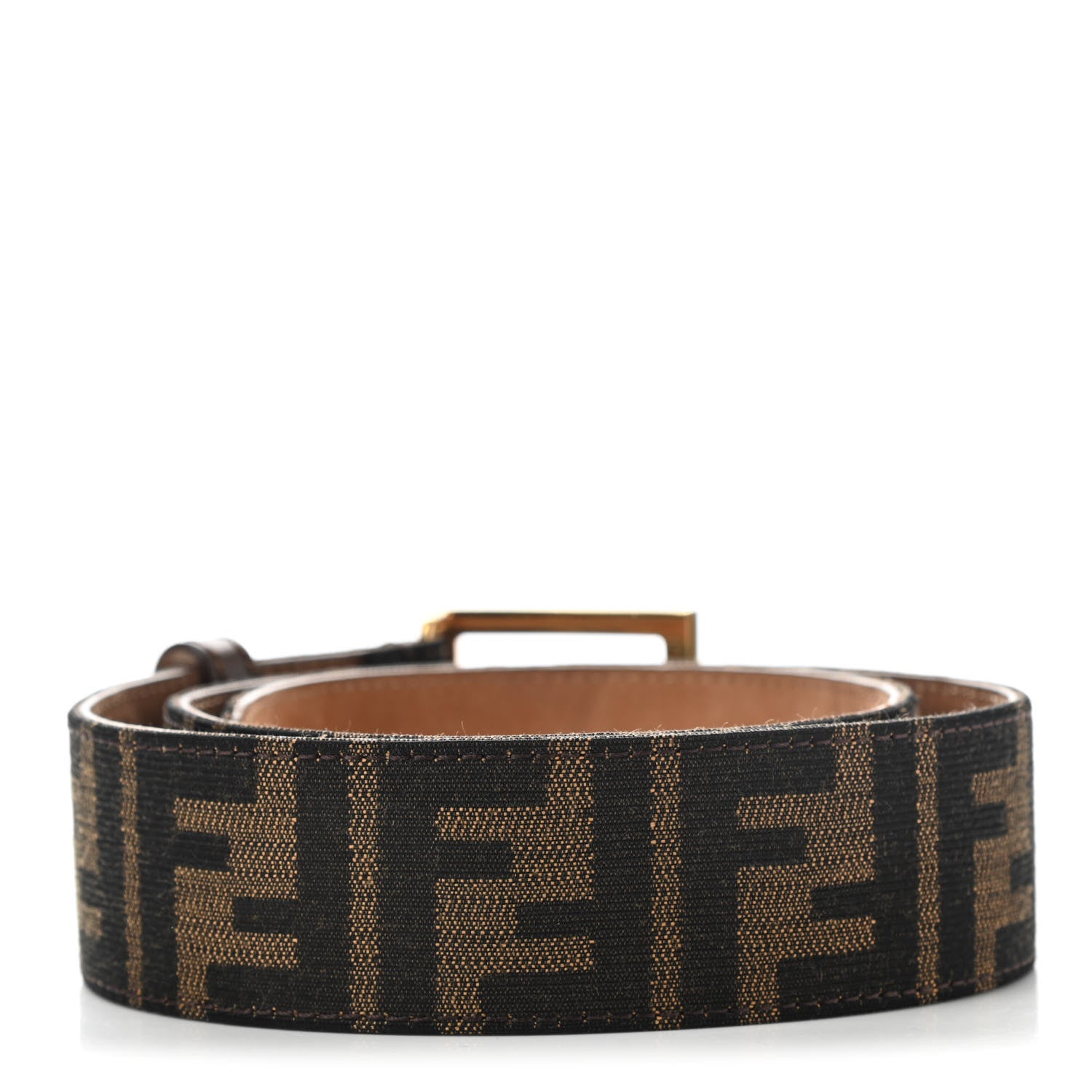 Fendi Zucca Calfskin FF Belt 75 30 Tobacco 2 of 6