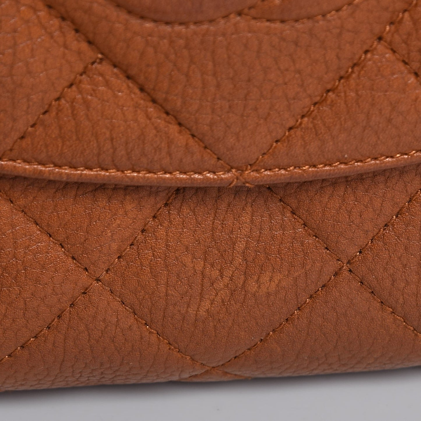 Caviar Quilted Camera Case Brown