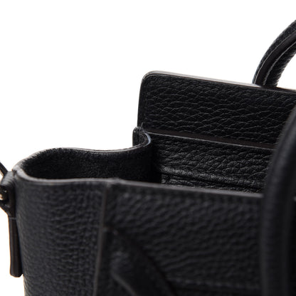 Celine Drummed Calfskin Nano Luggage Black 9 of 16
