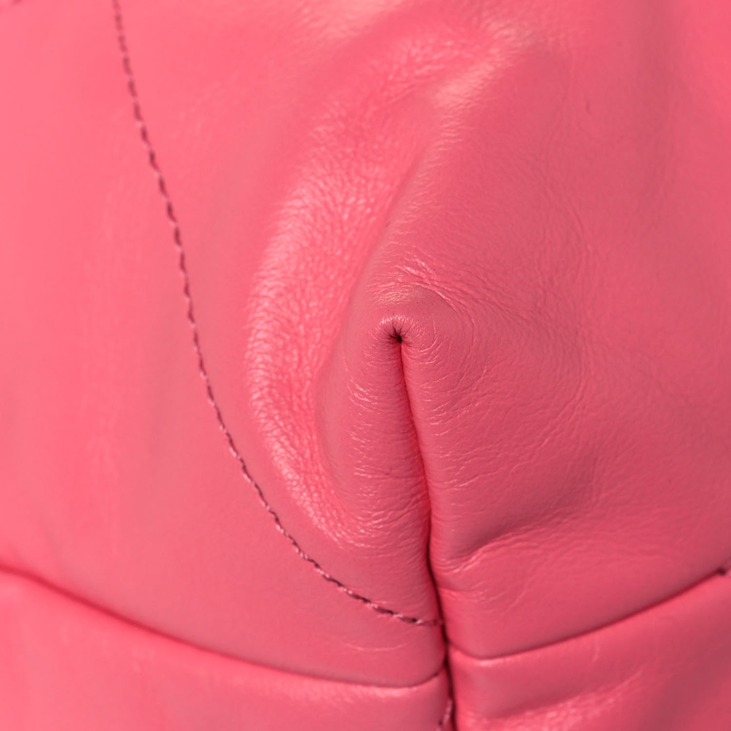 Chanel Shiny Calfskin Quilted Chanel 22 Drawstring Bag Coral Pink 12 of 13