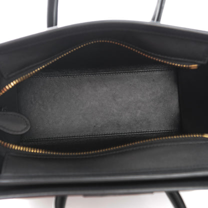 Celine Smooth Calfskin Nano Luggage Black 6 of 8