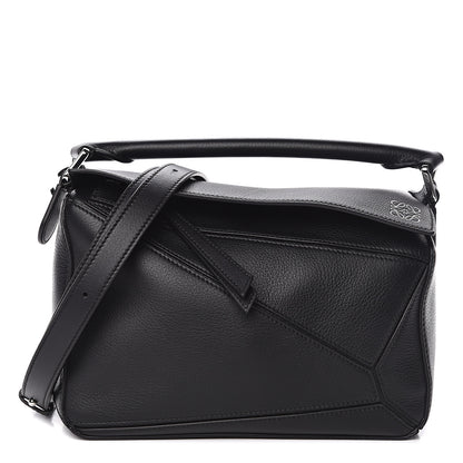 Loewe Calfskin Small Puzzle Bag Black 1 of 9