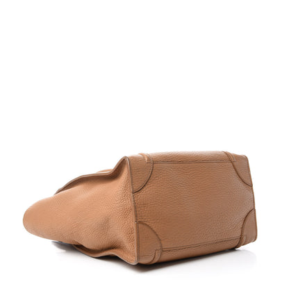 Celine Drummed Calfskin Mini Luggage Camel 4 of 11