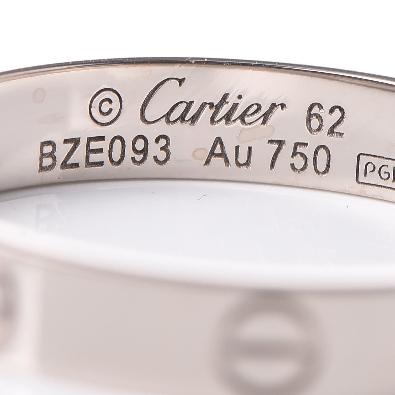 Cartier 18K White Gold 3.5mm LOVE Wedding Band Ring 62 10 4 of 4