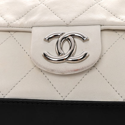 Chanel Calfskin Quilted VIP Flap White Black 12 of 16
